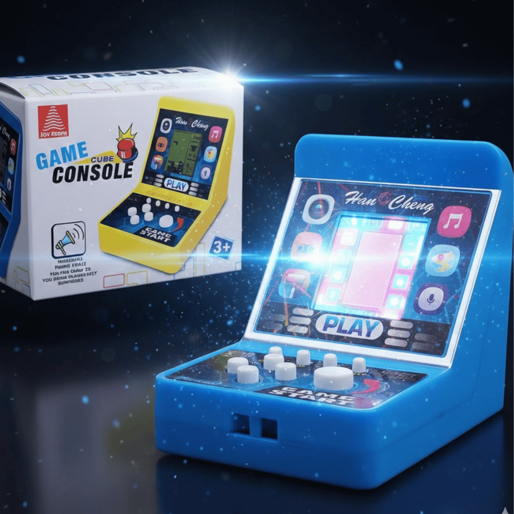 Electronic Han Cheng Cube Game Console Mini Portable Fun Entertainment (Random Color)