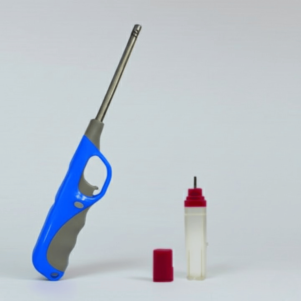 Electronic Refillable Gas Lighter  (Random Color)