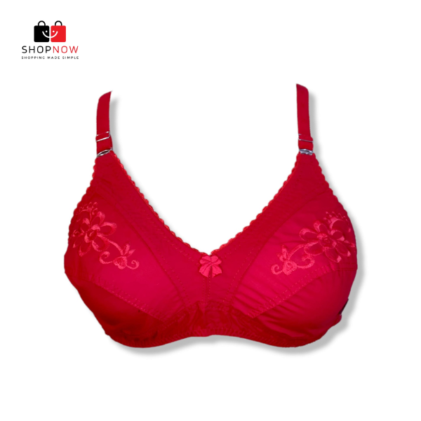 Embroidered Cotton Bra