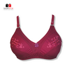 Embroidered Cotton Bra