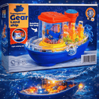 Gear Ship Bump and Go Toy for Kids with 3D Lights, Music & Automatic Action Play