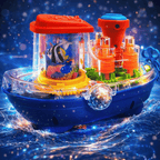 Gear Ship Bump and Go Toy for Kids with 3D Lights, Music & Automatic Action Play