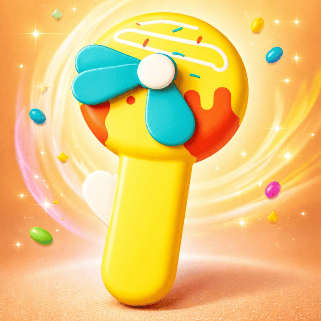 Handheld Donald Shape Toy for Kids Safe Soft Blades, Portable Mini Fan (Random Color)