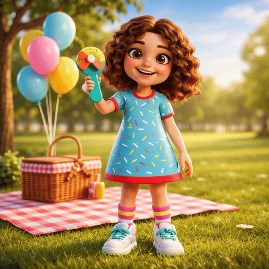 Handheld Donald Shape Toy for Kids Safe Soft Blades, Portable Mini Fan (Random Color)