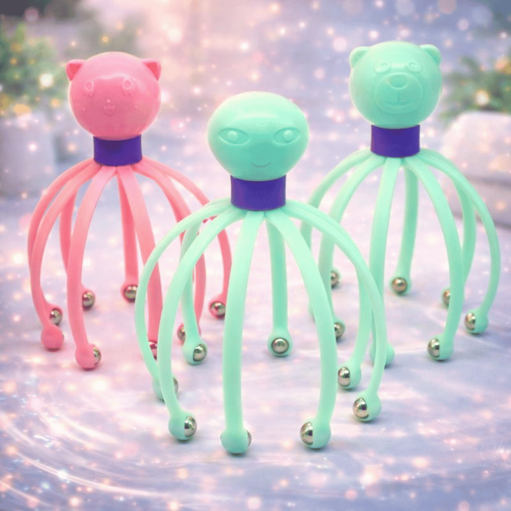 Head Massager Scalp Neck Comb Roller Eight Finger Claws (Random Color)