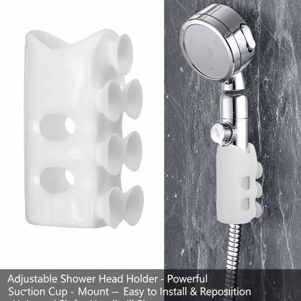 Heavy Duty Silicone Shower Suction Handle Drill Free Safety Grip
