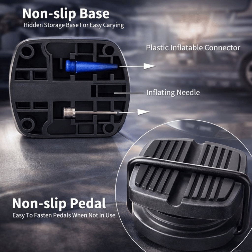 High Pressure Lightweight Tire Foot Air Pump (Random Color)