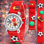 High Quality Cute Football Cartoon Children Silicone Watch (Random-Colour)