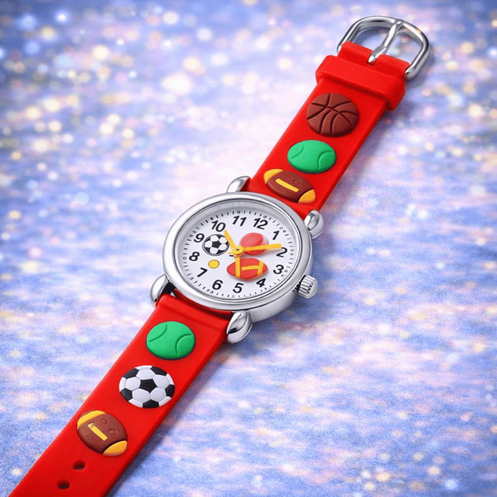 High Quality Cute Football Cartoon Children Silicone Watch (Random-Colour)