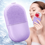 Ice Roller Facial Massage | Silicone Cleansing Ice Lattice | Ice Cube Roller With Scrub (Random Color)