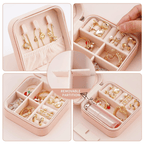 Jewelry Organizer Box for Travelling Leather Box Hair Accessories PU Leather Small Jewelry Box