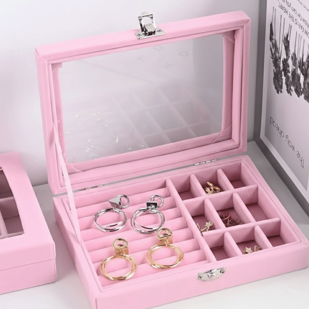 Jewelry Storage Organizer Box with Lock | Multi functional Gift for Women | Random Colour