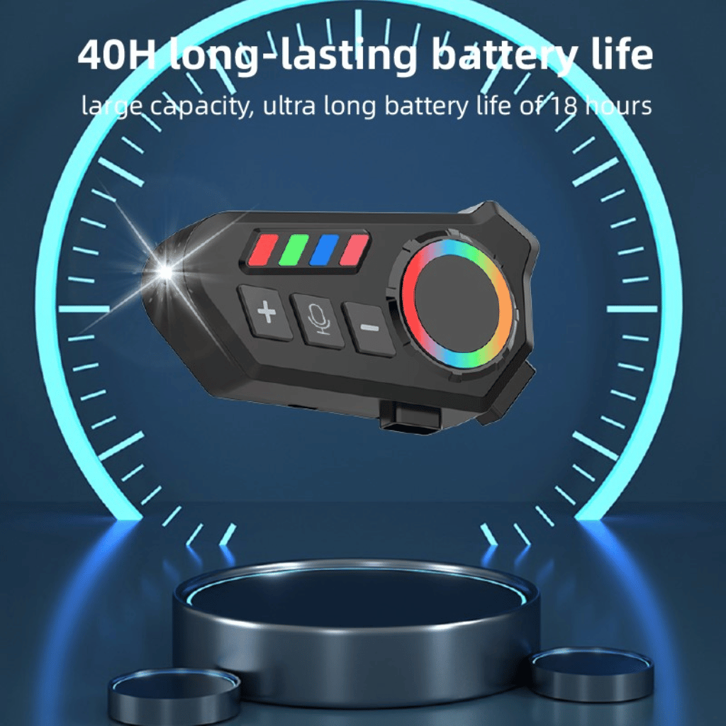 K06A Helmet Wireless Earphone Bluetooth Helmet Intercom Headset with RGB Control