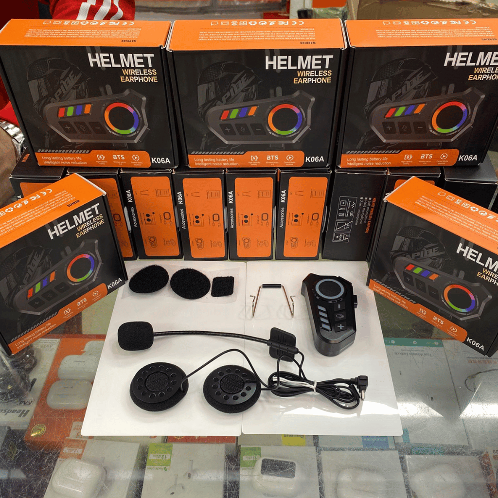 K06A Helmet Wireless Earphone Bluetooth Helmet Intercom Headset with RGB Control