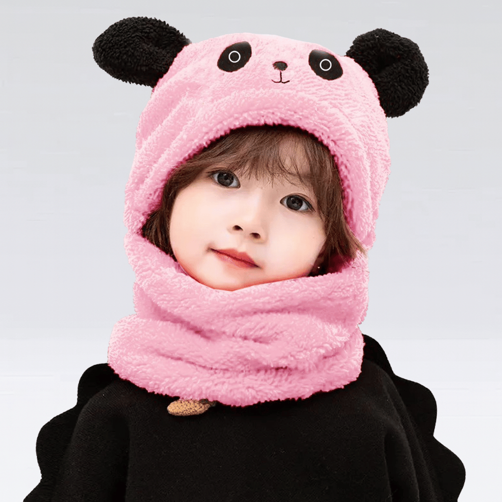 Kids WooL Cap Cartoon Panda Baby With Kids Winter Panda Cap Wool Cap With (Random Color)