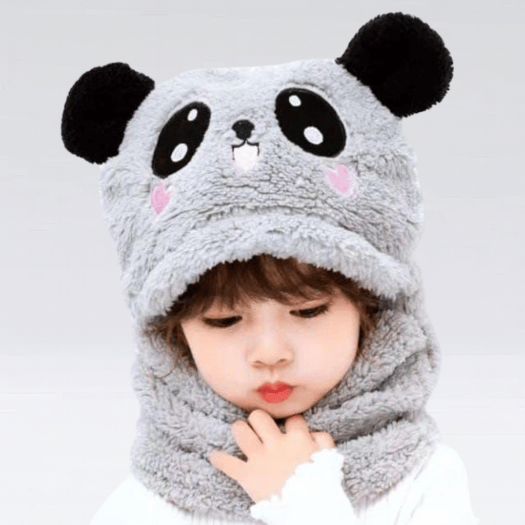 Kids WooL Cap Cartoon Panda Baby With Kids Winter Panda Cap Wool Cap With (Random Color)