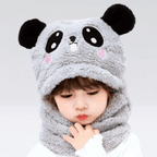 Kids WooL Cap Cartoon Panda Baby With Kids Winter Panda Cap Wool Cap With (Random Color)