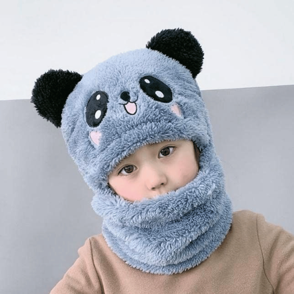 Kids WooL Cap Cartoon Panda Baby With Kids Winter Panda Cap Wool Cap With (Random Color)