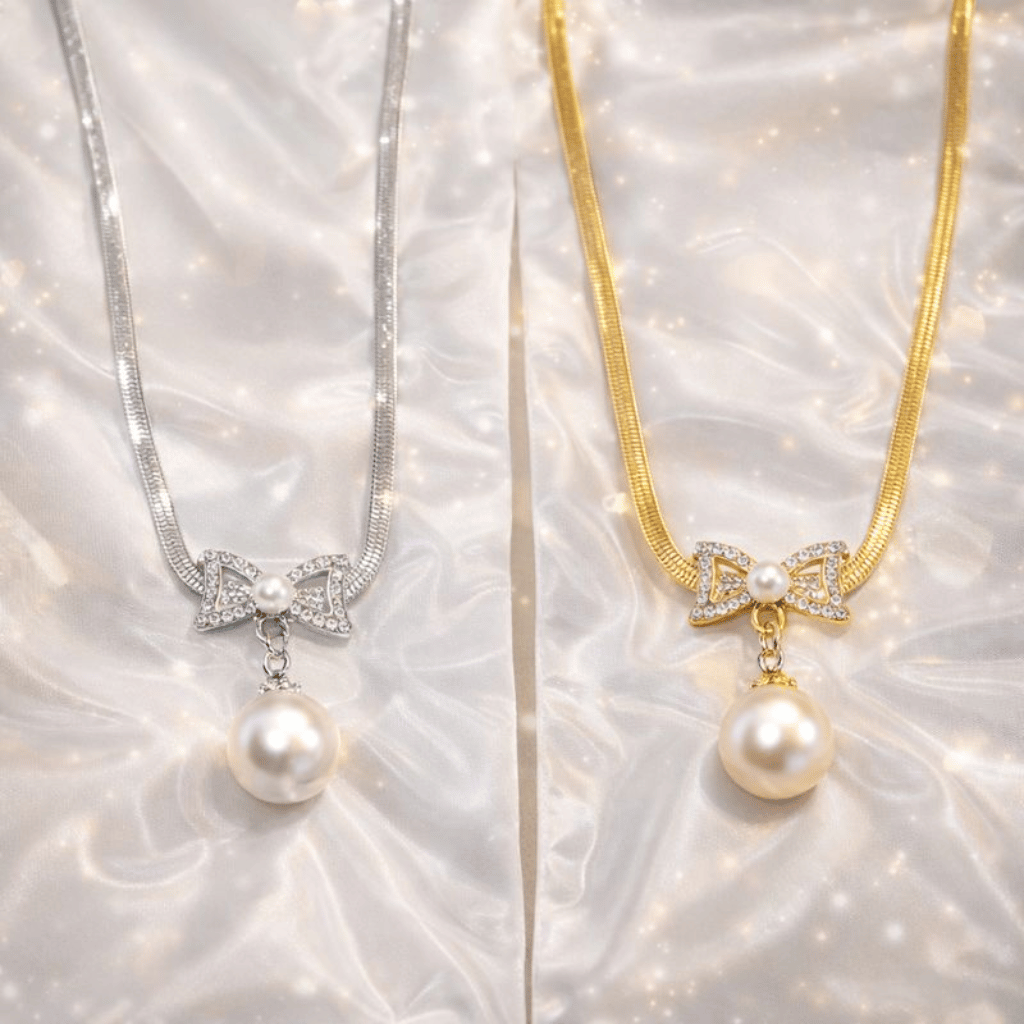 Knot Pearl Necklace Party Jewelry Gifts for Women