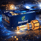 M3 LED Motorbike Headlight Bulb with Cooling Fan Waterproof (55W 3-Color)