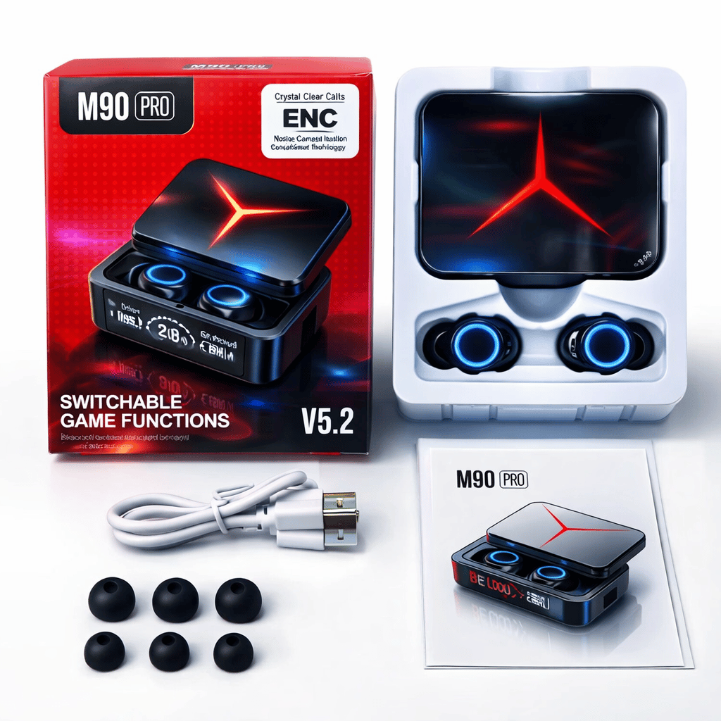 M90 Pro Gaming Earbuds – Bluetooth 5.3 Wireless Earphones