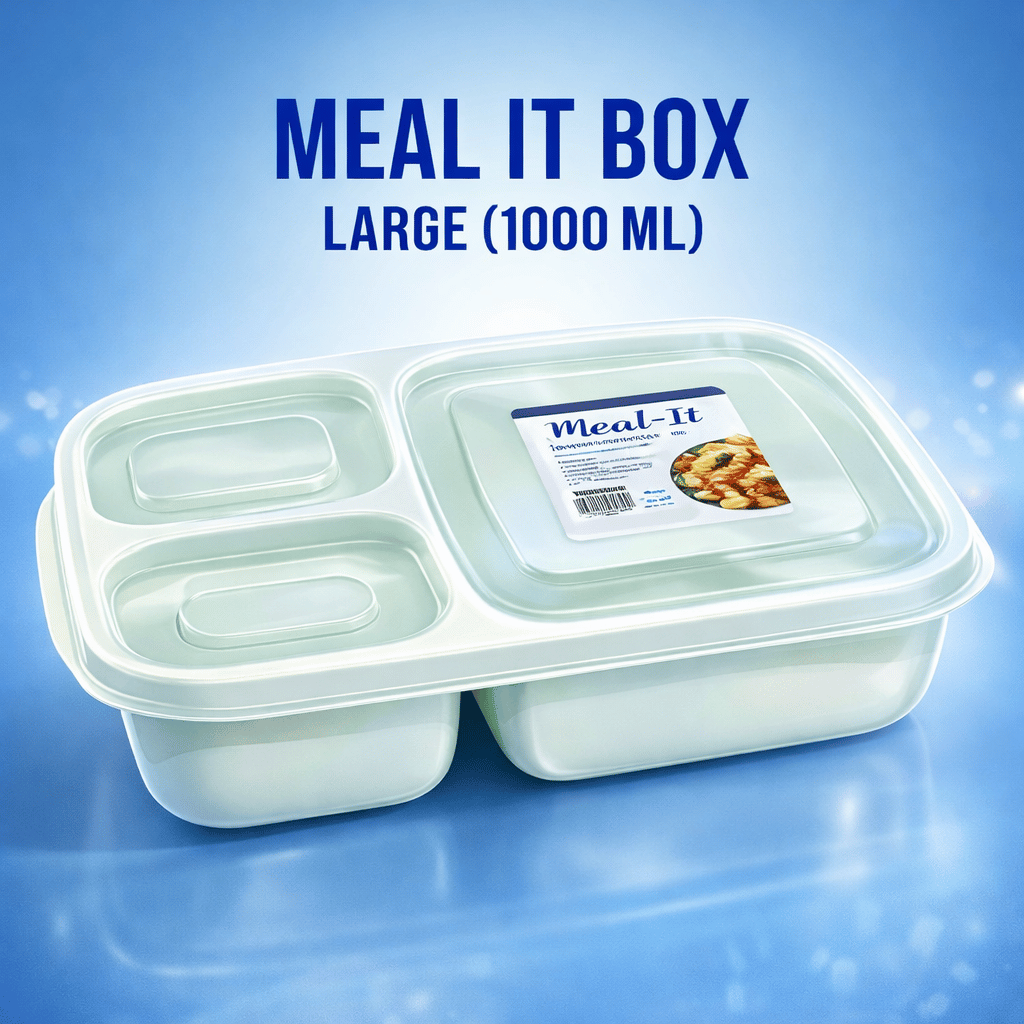 Meal-It 3-Compartment Lunch Box (1000 ml Large)