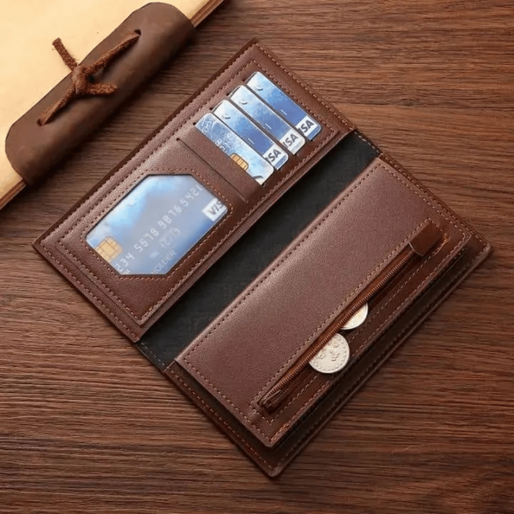 Men’s Leather Wallets With Durable Material Stylish Design Easy Carrying