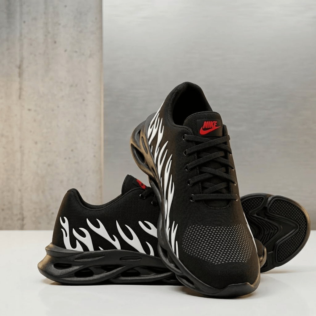 Men's Rubber Comfortable Joggers Red Fire