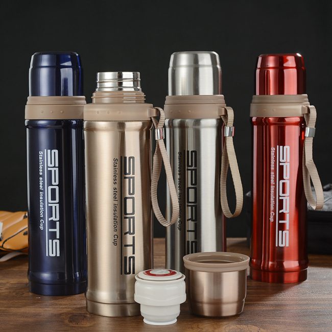 Hot N Cool Sports Vacuum Steel Water Bottle For School Kids (750ML)