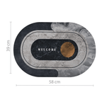 Modern Napa Skin Floor Mat (Only Round Shape) (Random Colors)