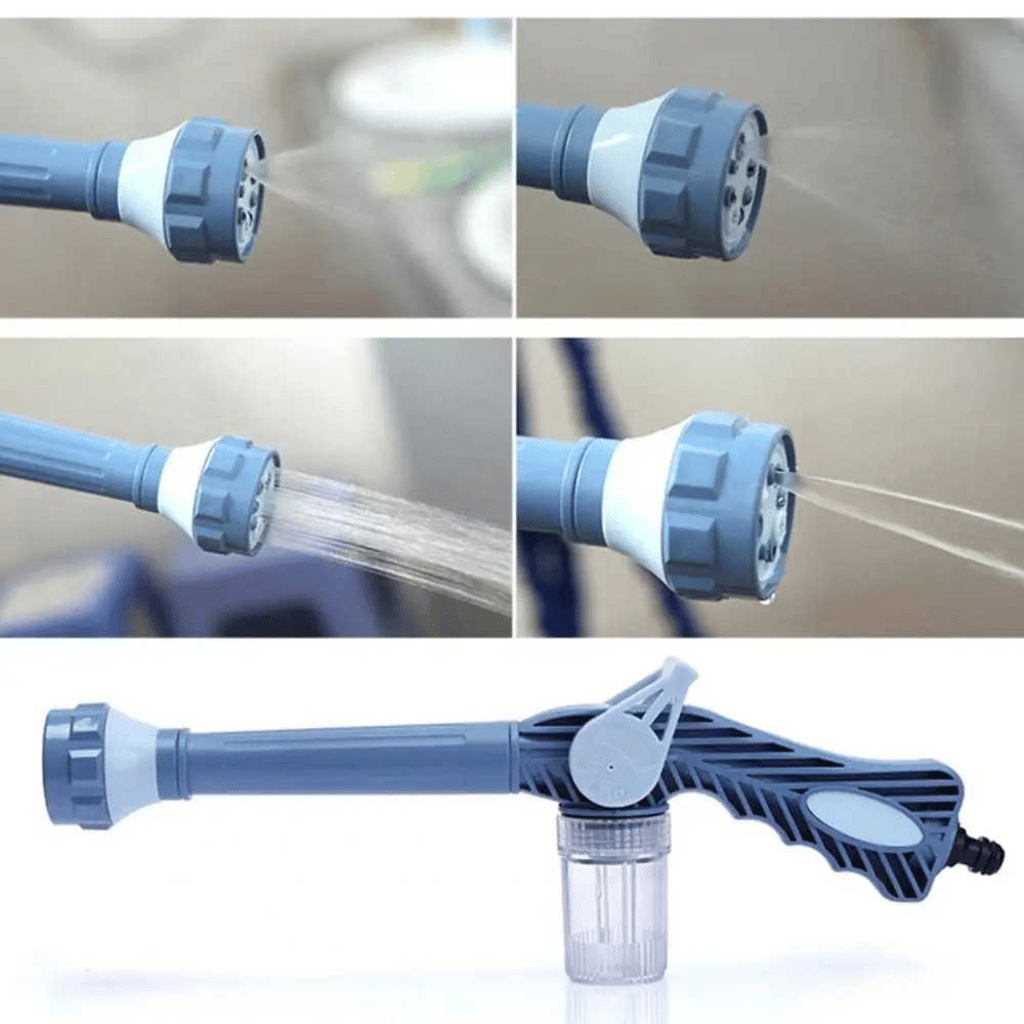 Multi-functional High Pressure Washer with Liquid Dispenser 8 Spray Modes Plants Watering Cleaning