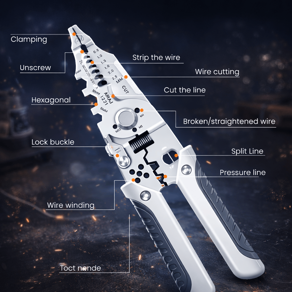 Multifunctional Wire Strippers Electrician Crimping Wire Stripping Pliers Hardware Tools Universal Wire Cutting Pliers
