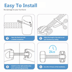 Multipurpose Adjustable and Flexible Baby Safety Latch for Drawers Cabinets