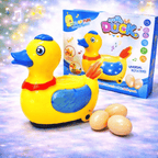 Musical Electric Lay Eggs Duck Toys For Kids Battery Operated With Light and Music Sound
