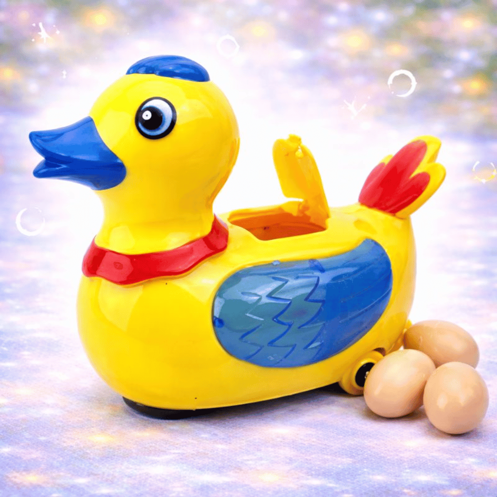 Musical Electric Lay Eggs Duck Toys For Kids Battery Operated With Light and Music Sound