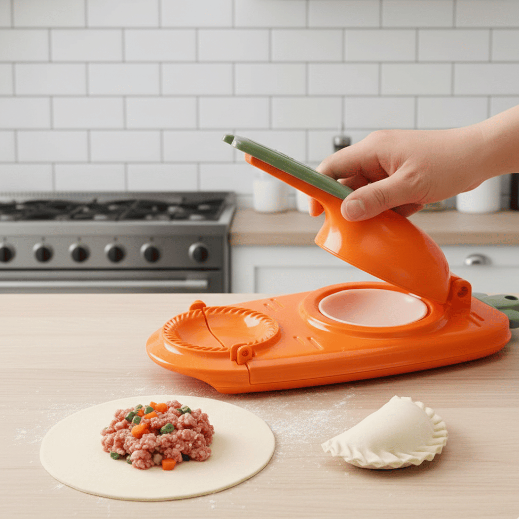 New Design 2-in-1 Dumpling Maker Press & Wrapper Cutter