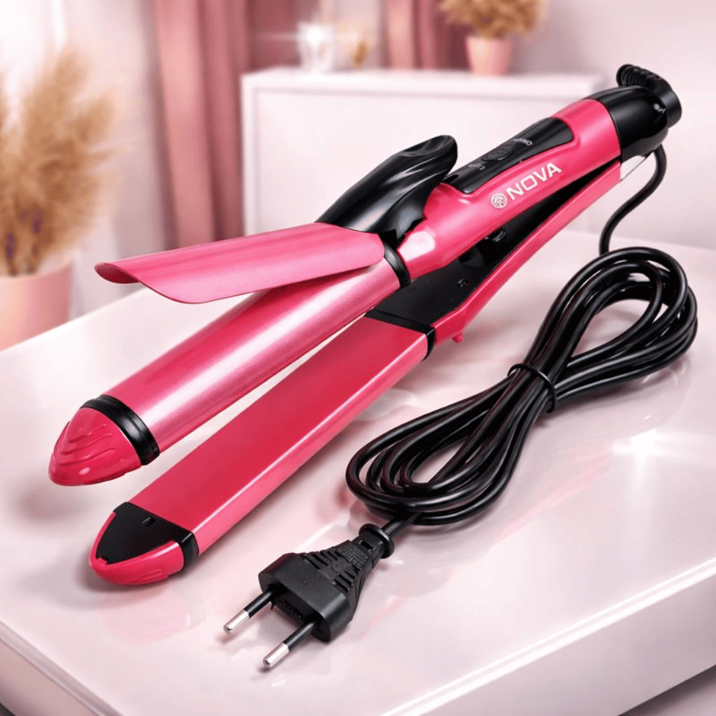 Nova 2‑in‑1 Hair Straightener & Curler | Model NHC‑2009 | Professional Styling Tool