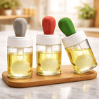 Oil Dispenser Bottle With Silicone Brush 2 In 1 Cooking Oil Tank