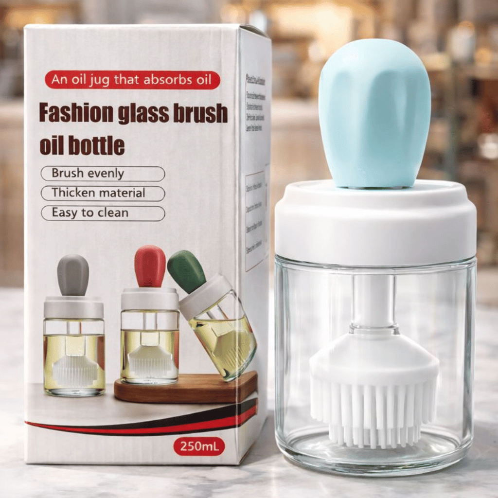 Oil Dispenser Bottle With Silicone Brush 2 In 1 Cooking Oil Tank