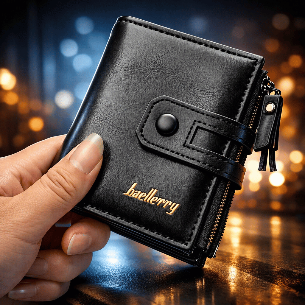 Original Buffalo Leather Trifold Wallet for Men