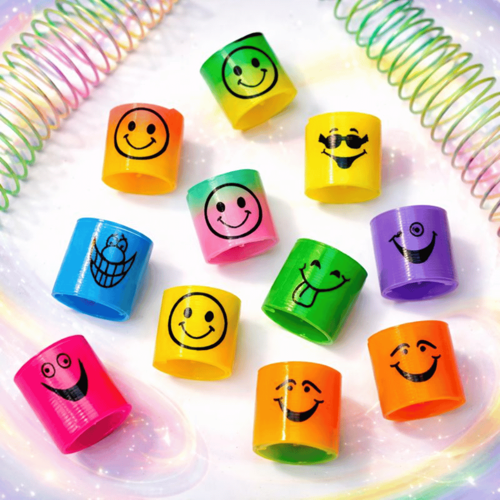 Pack of 12 Magic Slinky Spring Finger Fidget Toys Multicolor