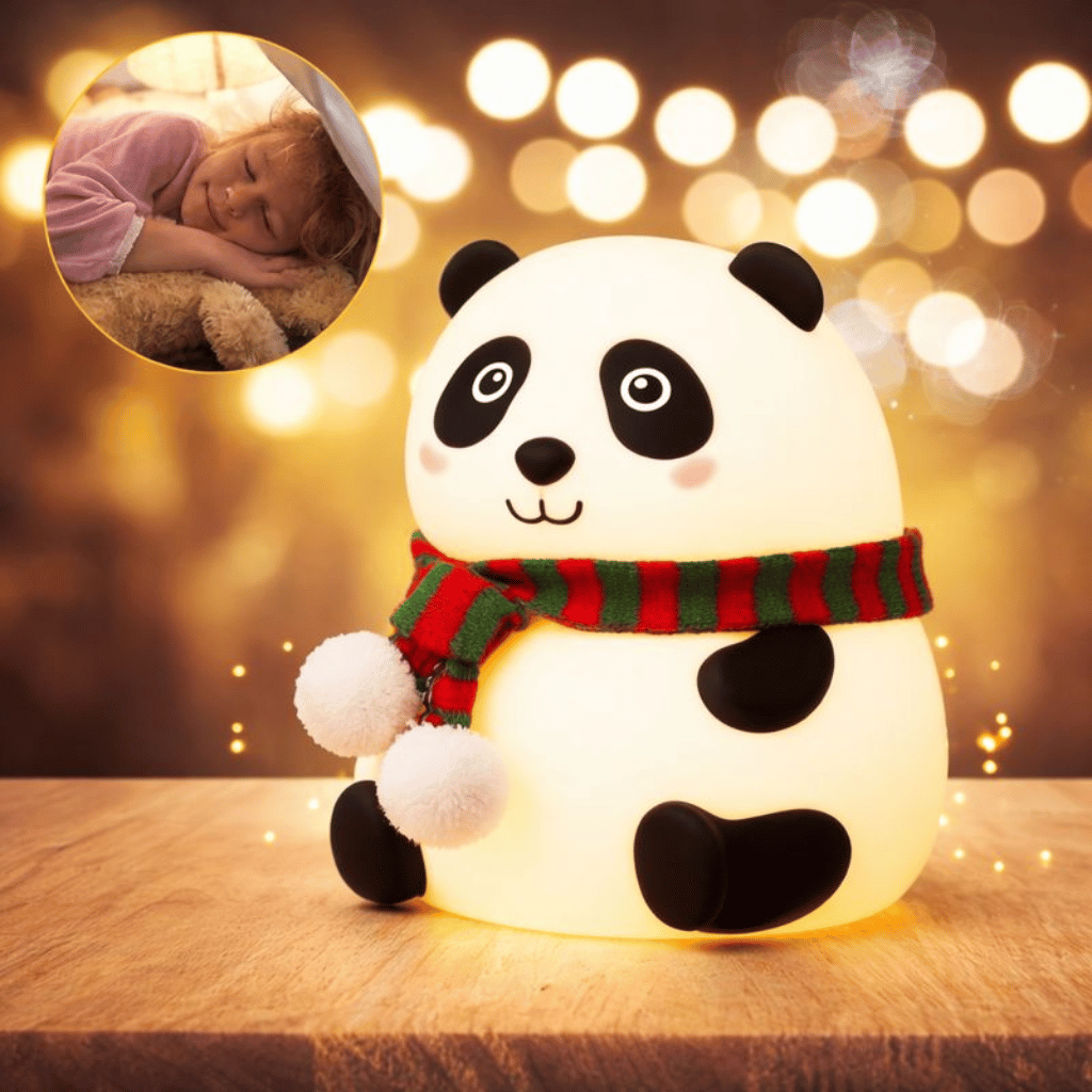 Panda Led Night Lamp | YH-608 Model |Soft Silicone Rechargeable Night Light  7-Color Touch Control Kids Bedroom Gift