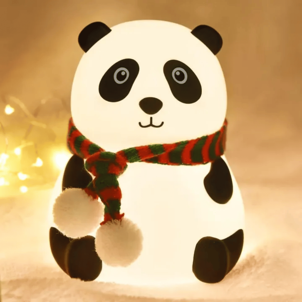 Panda Led Night Lamp | YH-608 Model |Soft Silicone Rechargeable Night Light  7-Color Touch Control Kids Bedroom Gift