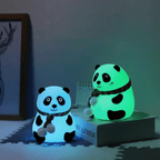 Panda Led Night Lamp | YH-608 Model |Soft Silicone Rechargeable Night Light  7-Color Touch Control Kids Bedroom Gift