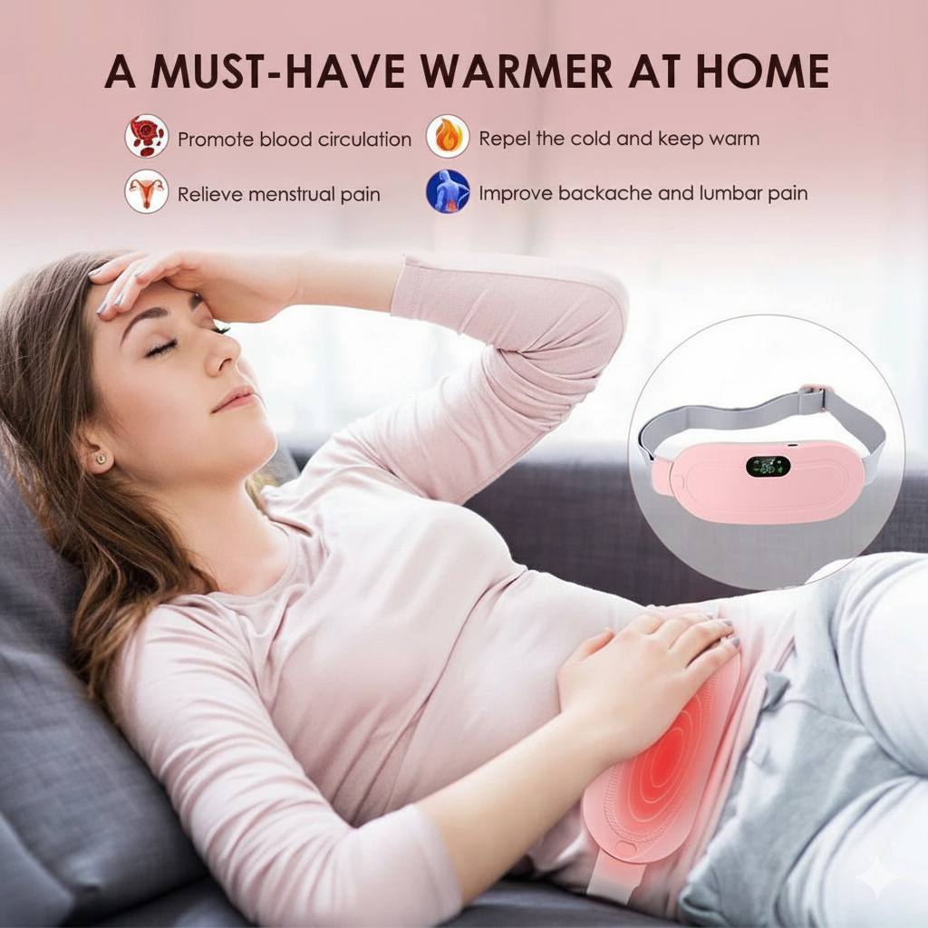 Heating Pad Women Period Pain Cramp Relief Belt
