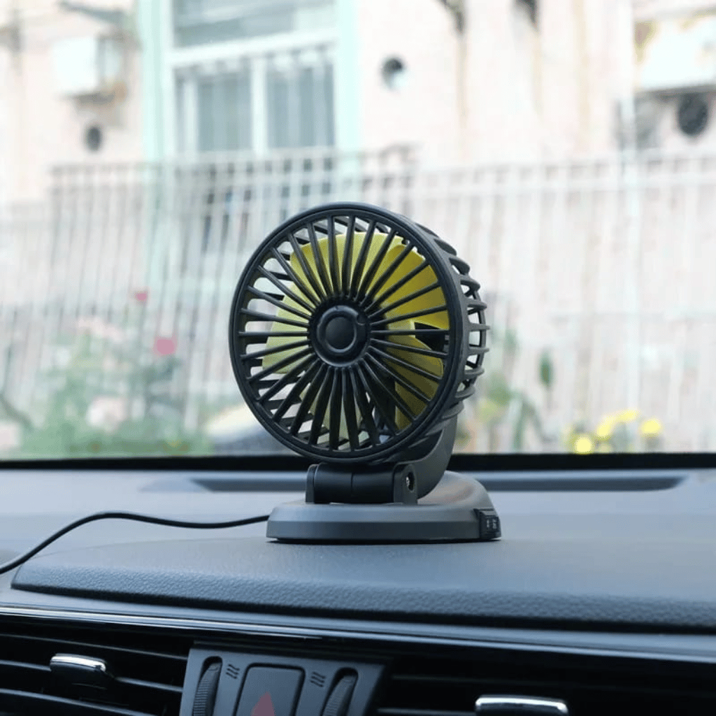 Portable Car Cooling Fan Multi Angle Rotatable with USB cable