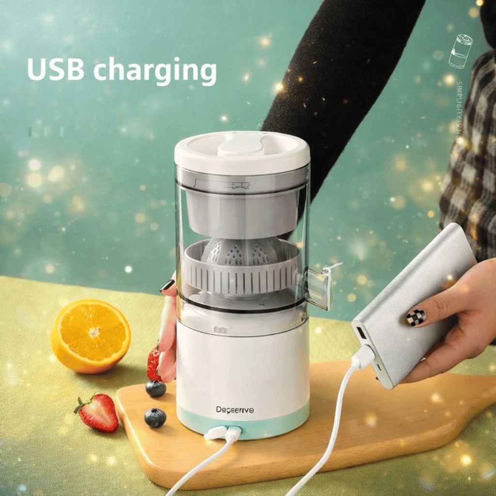 Portable Electric Citrus Juicer Hands-Rechargeable Orange Lemon Grapefruit  Easy to Clean Juicer Machine