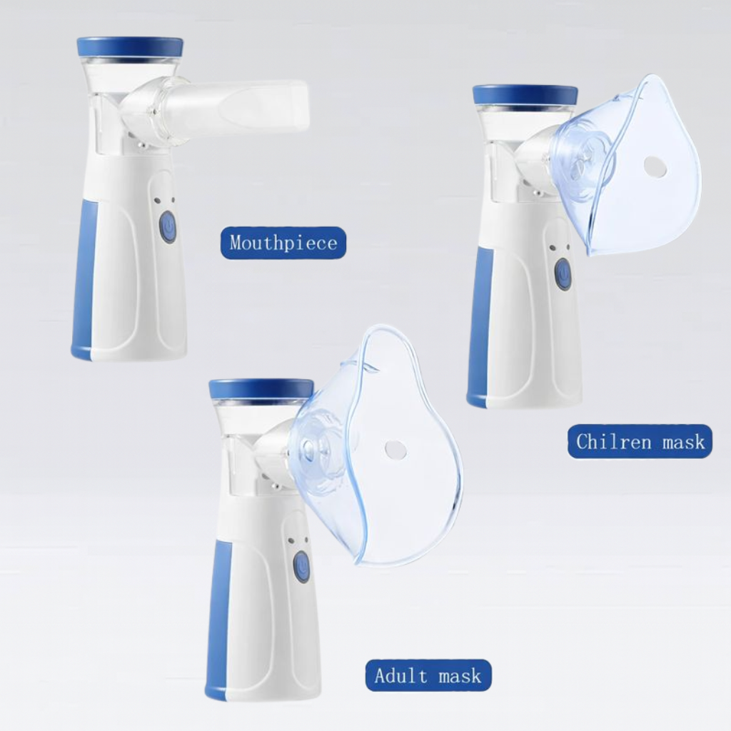 Portable Mesh Nebulizer USB & Battery Operated | Nebulizer Machine With Mask | Personal Inhaler for Efficient Respiratory Care