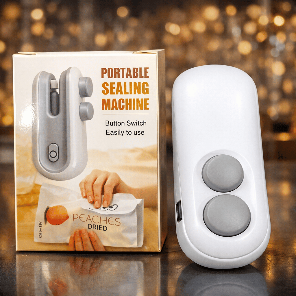 Portable Mini Sealing Machine, Handheld Packed Sealer 2 in 1 USB Rechargeable