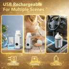 Portable Rechargeable Baby Feeder Warmer | Bottle Warmer – Mini & Travel-Friendly Milk Heater for Babies